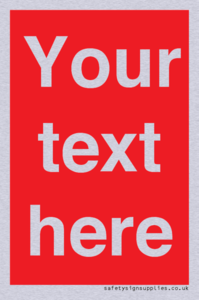 Custom Prohibition: Blank (red) sign